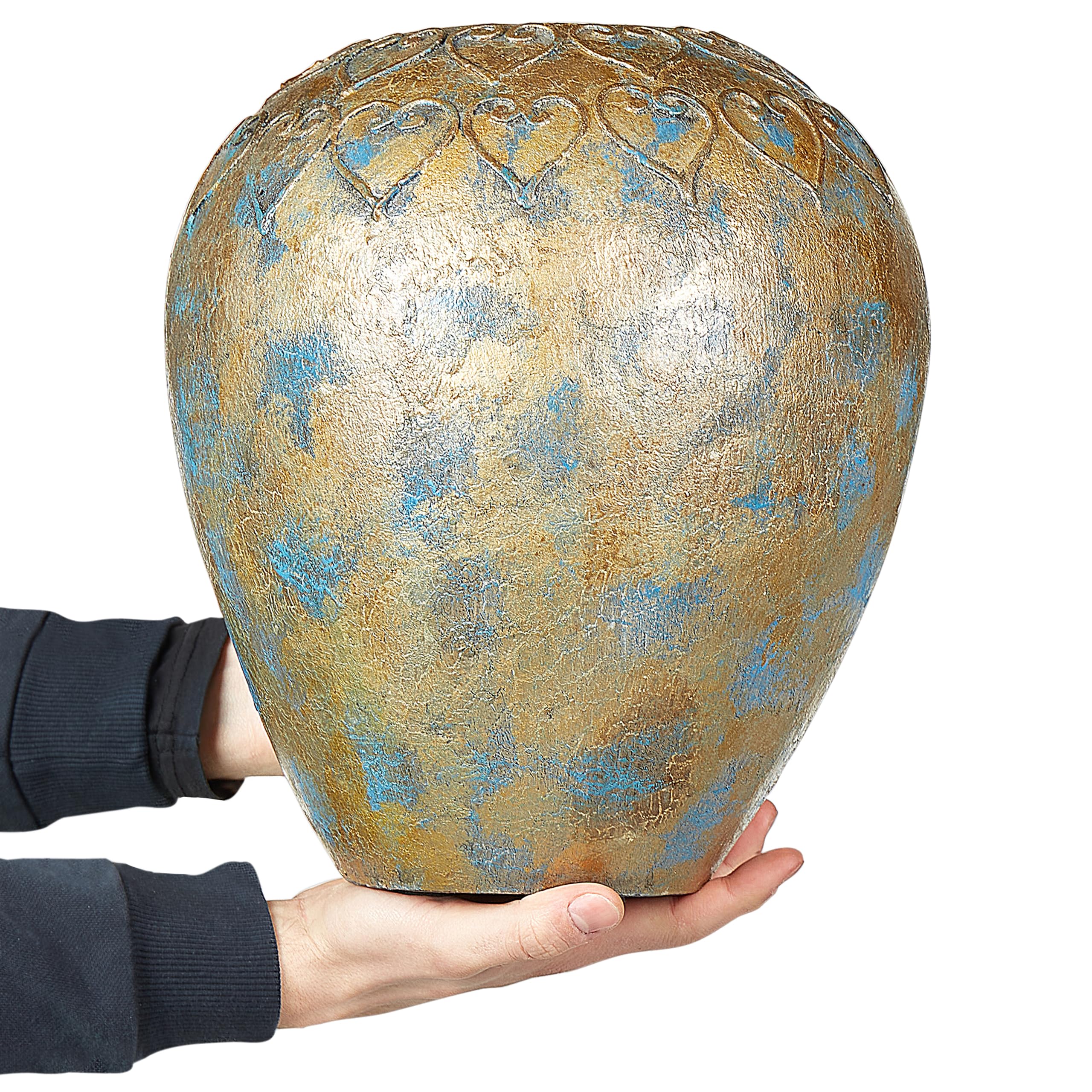 beliani-nida-deko-vase-gold-t-rkis-ton-33-cm image 4