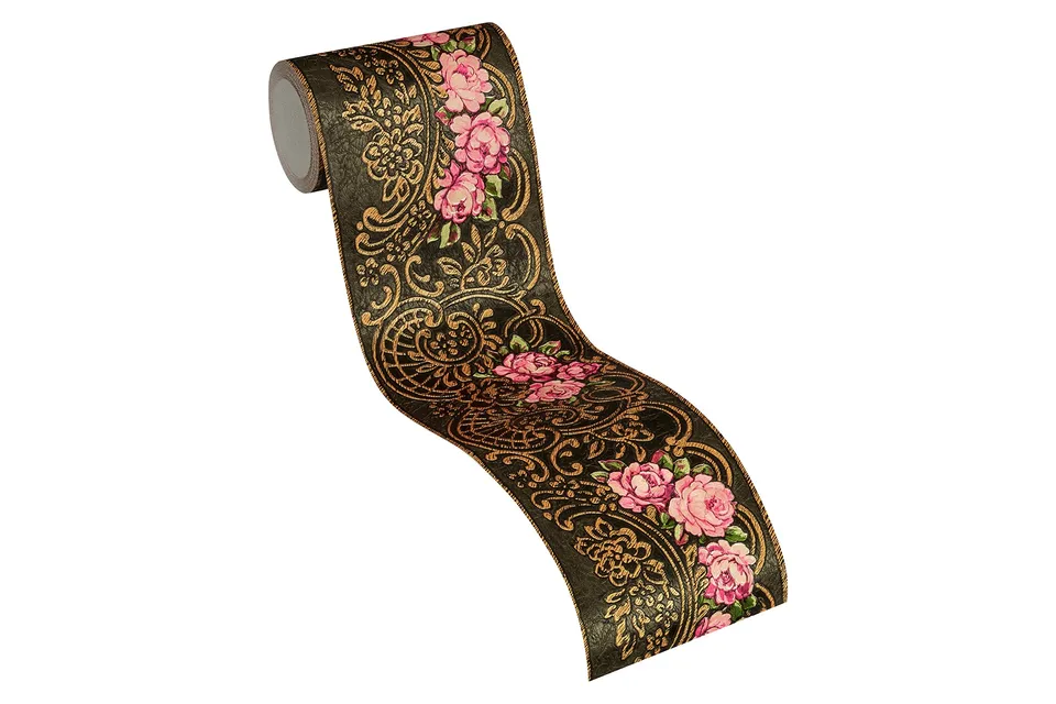 a-s-cr-ation-joop-34074-1-bord-re-metallic-rot-schwarz-floral image 1