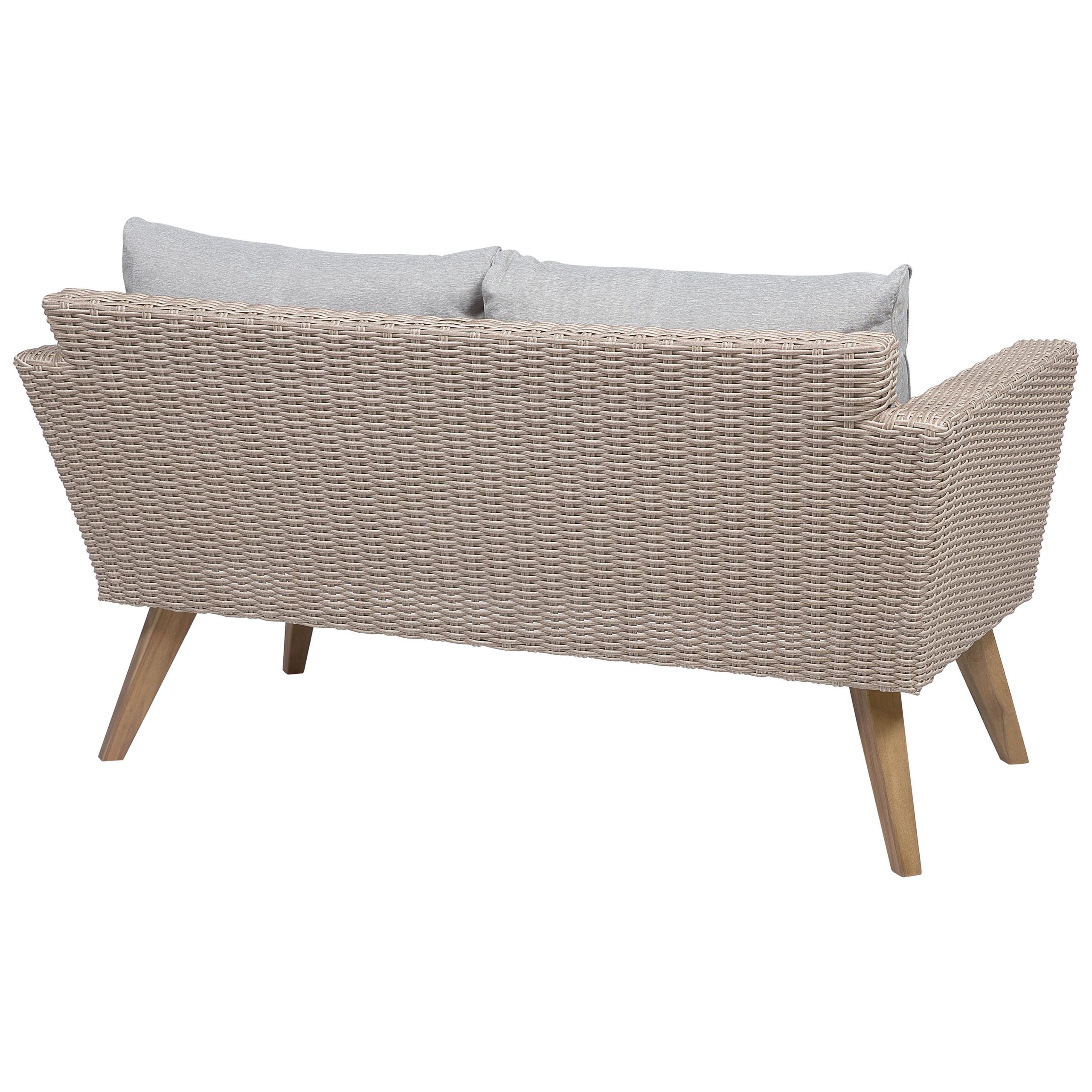 beliani-vittoria-lounge-set-rattan-braun-grau-4-sitzer image 8