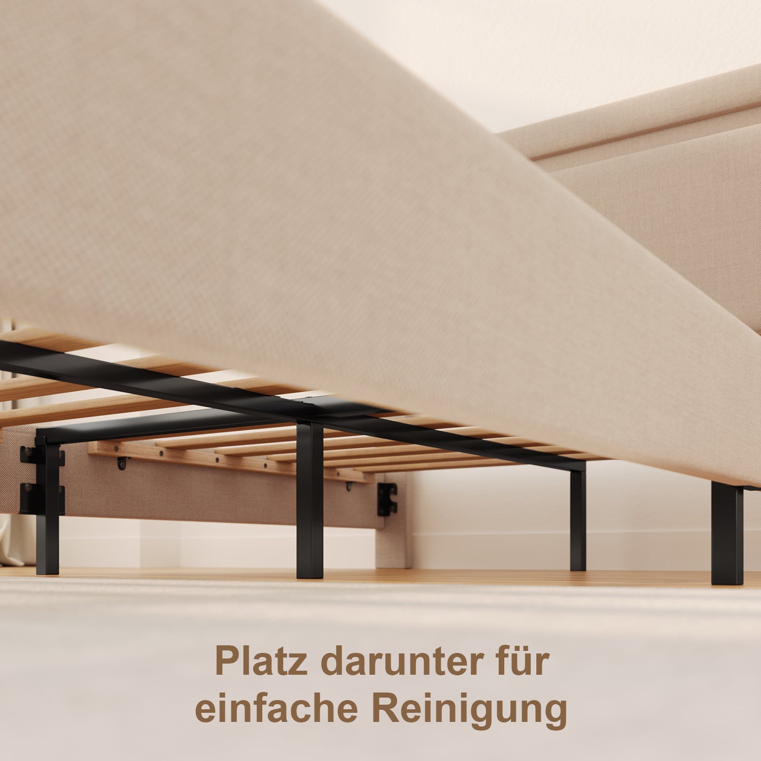 bealife-bf27-einzelbett-90x200-metall-led-beige image 5