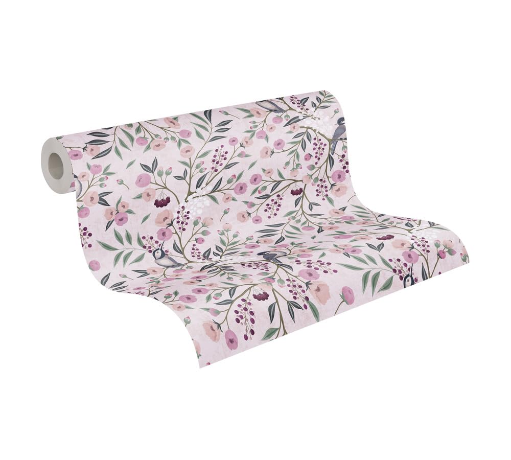 a-s-cr-ation-lilly-luis-vliestapete-bl-mchen-bunt-rosa-lila image 1