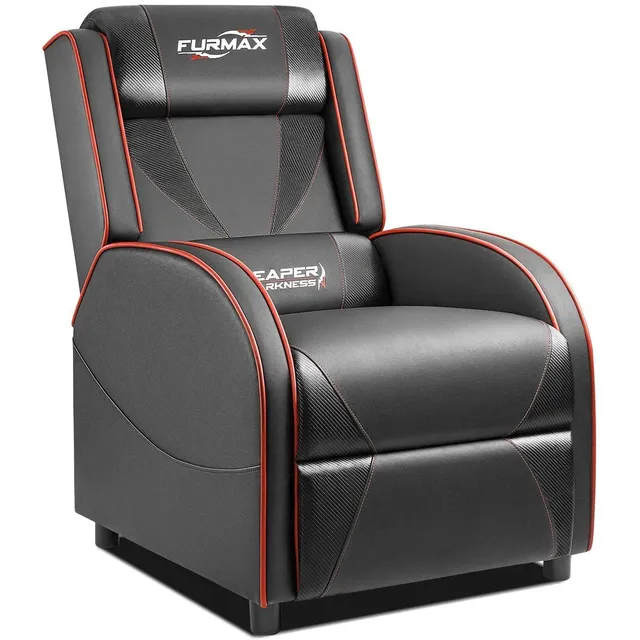 homall-gaming-recliner-sessel-pu-leder-schwarz-90-180-grad image 1