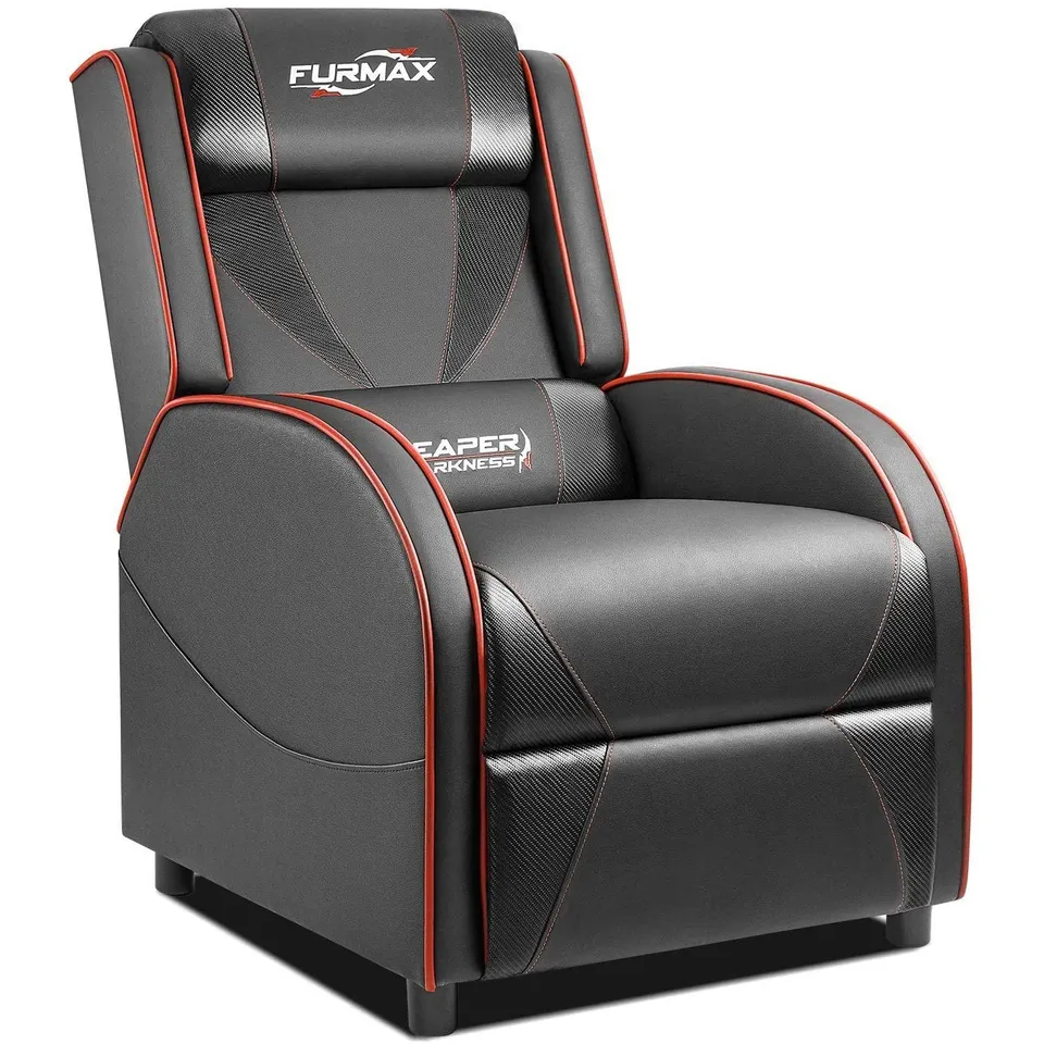 homall-gaming-recliner-sessel-pu-leder-schwarz-90-180-grad image 1
