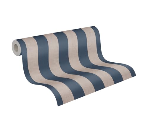 livingwalls-anna-d-andrea-782265-streifentapete-blau-beige image 8