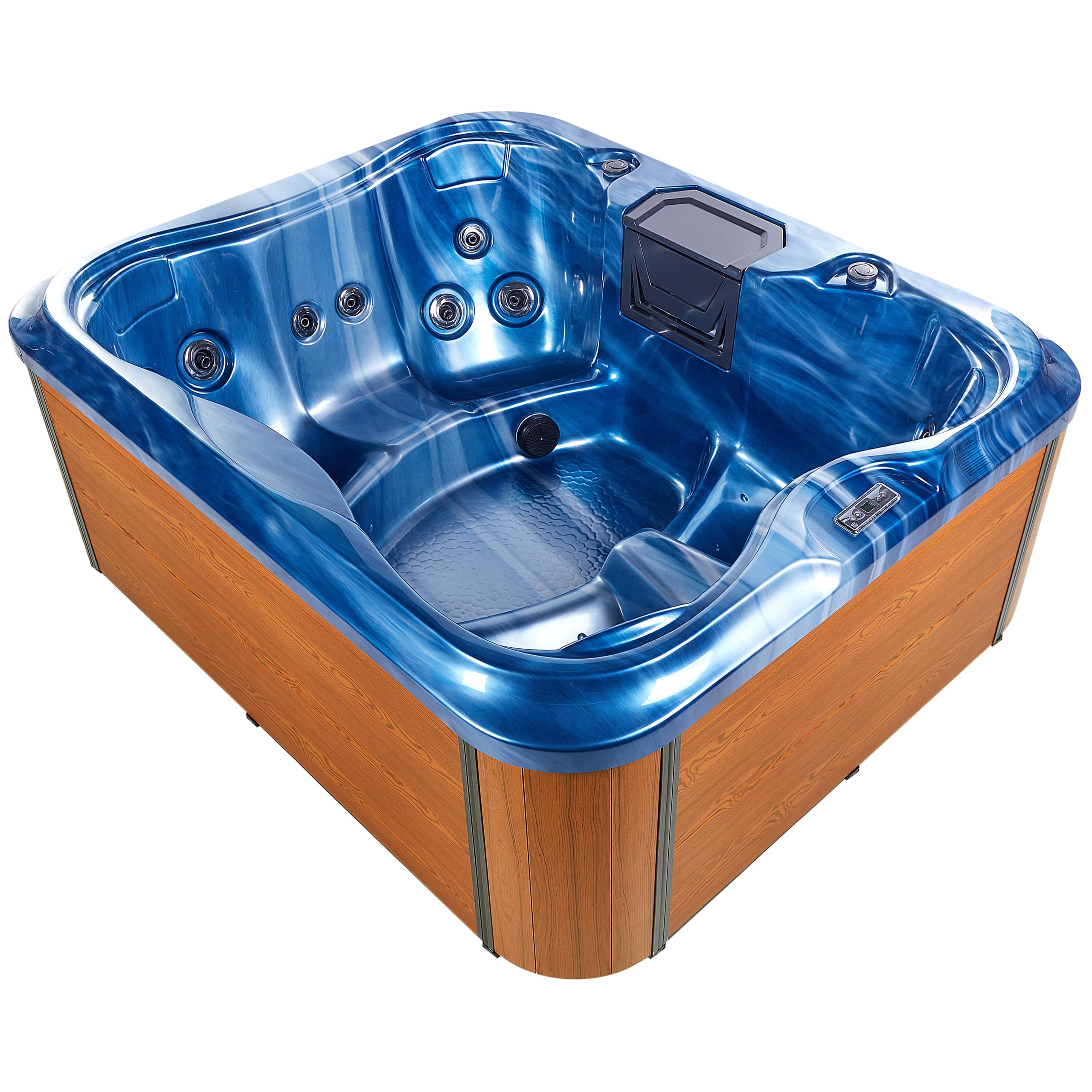 beliani-arcelia-whirlpool-outdoor-blau-4-personen-led image 5