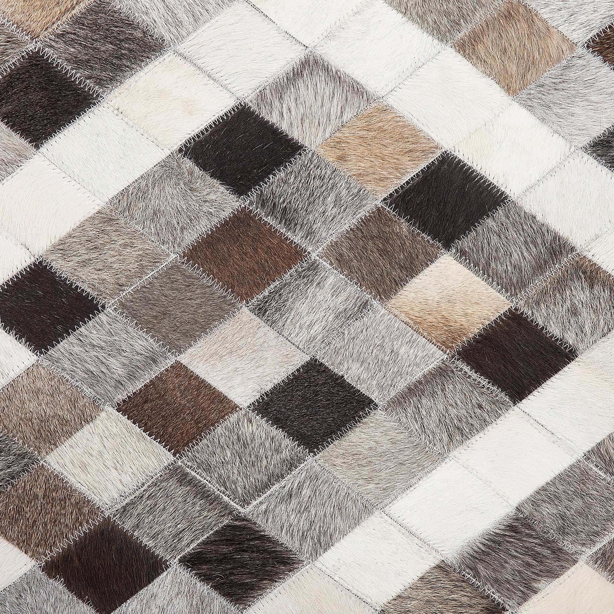 beliani-lederteppich-160x230-grau-patchwork-geometrisch-kuhfell image 5