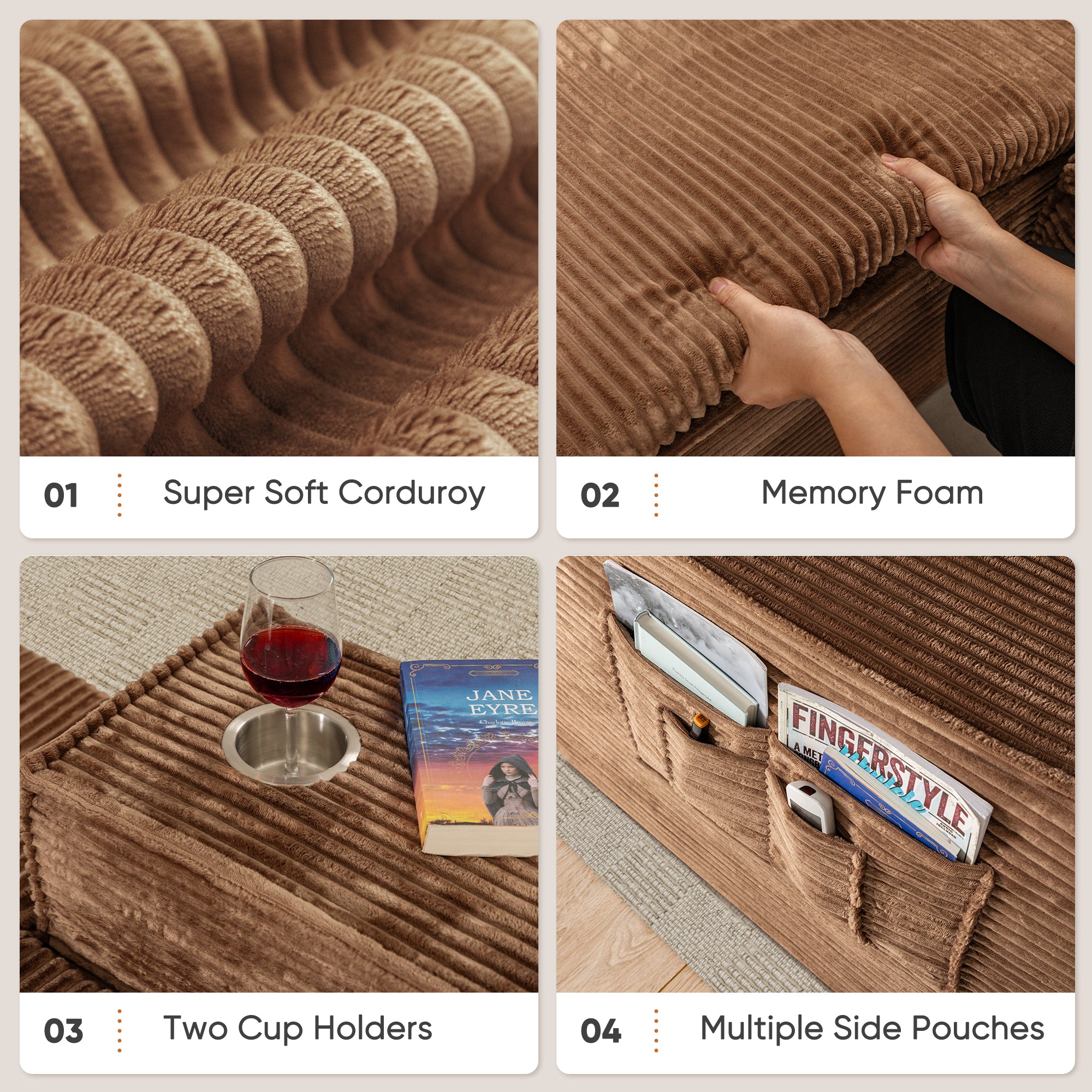 homall-sofa-l-form-3-sitzer-couch-grau image 7