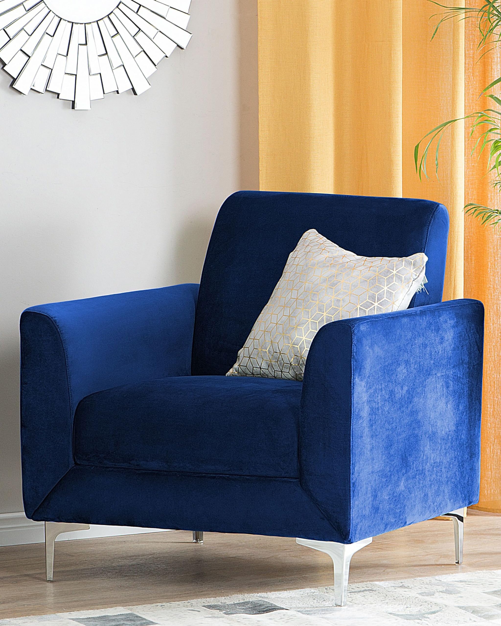 beliani-fenes-sessel-samt-marineblau-moderne-form image 2