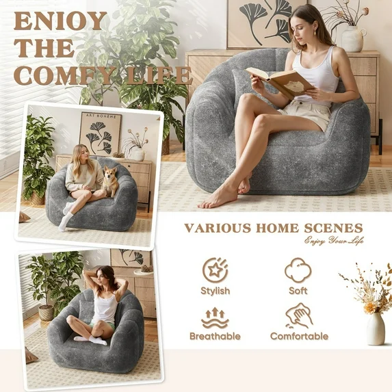 homall-sofa-sitzsack-sessel-grau-xxl-mit-armlehnen-pl-sch image 3