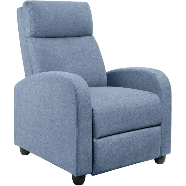 homall-recliner-relaxsessel-blau-stoff-verstellbar-mit-fu-st-tze image 1