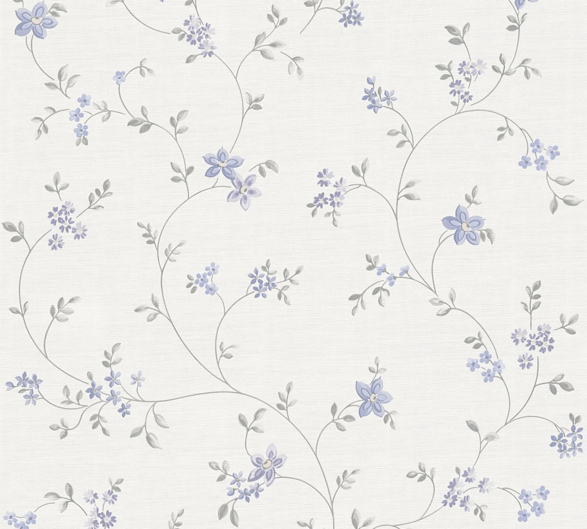 a-s-cr-ation-maison-charme-390713-blumentapete-creme-blau image 6