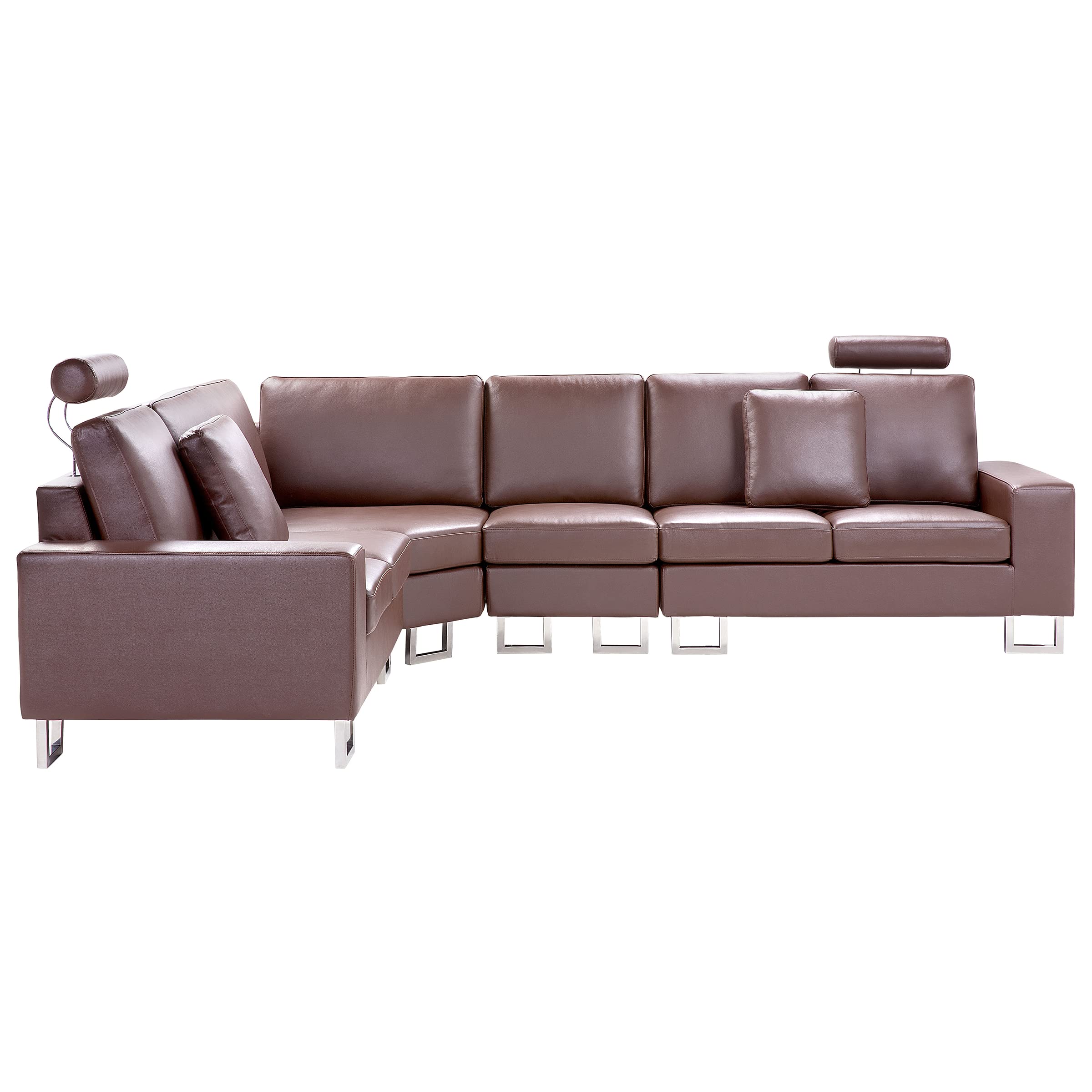 beliani-sofas-stockholm-ledersofa-rechts-braun image 4