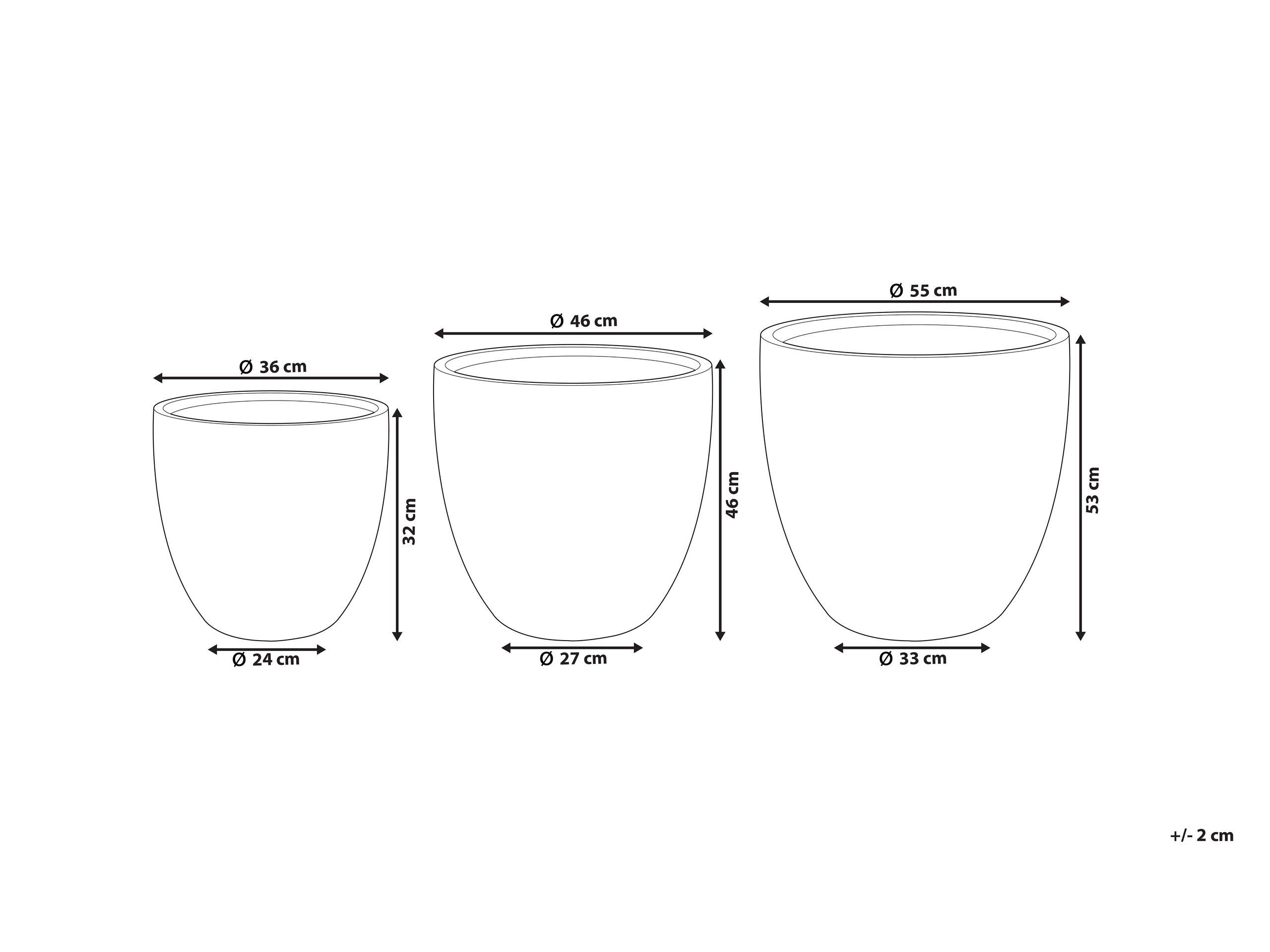 beliani-kannia-blumentopf-3er-set-graphit-beton-optik image 3
