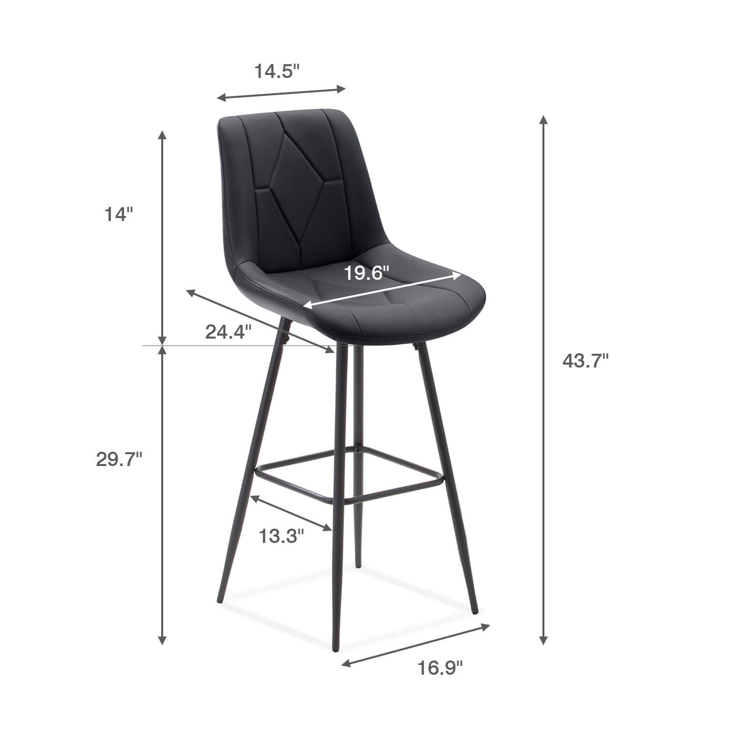 homall-bar-stool-barhocker-2er-set-schwarz-80cm image 8