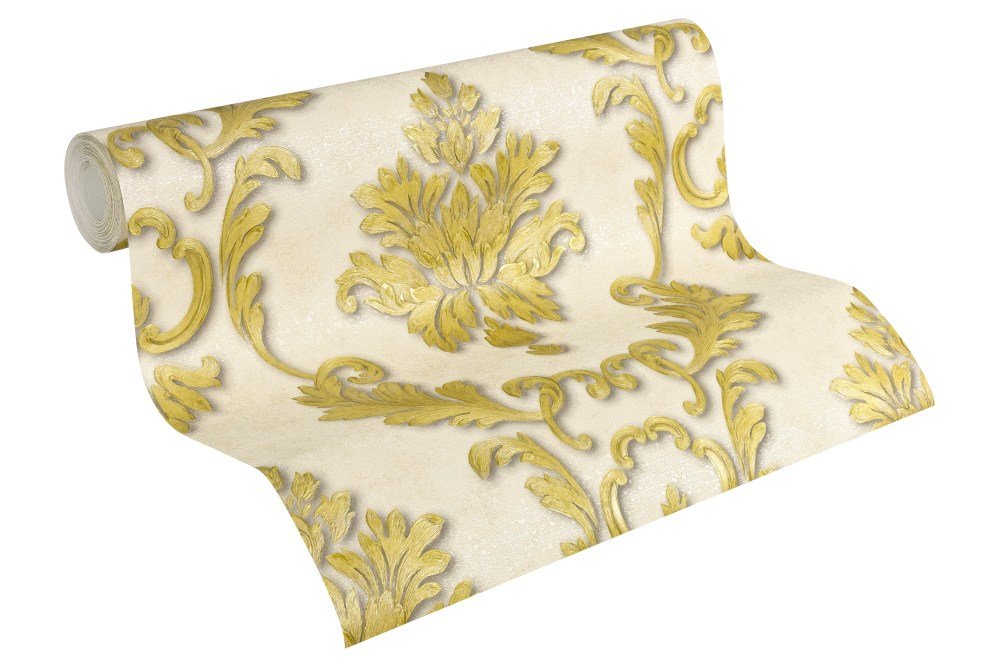 a-s-cr-ation-architects-paper-vliestapete-324223-creme-metallic-barock image 2