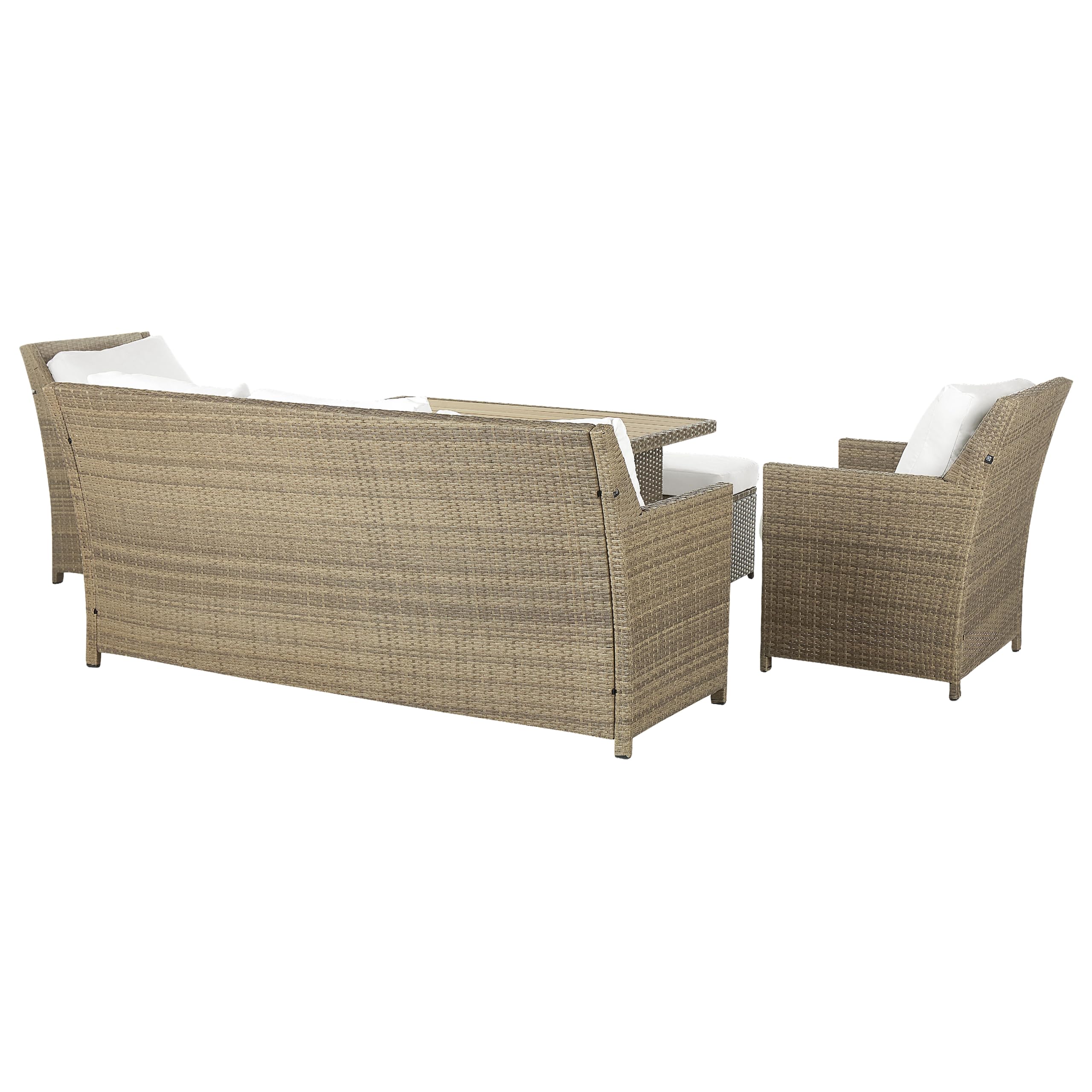 beliani-fonti-lounge-set-5-sitzer-braun-polyrattan-wei-e-kissen image 5