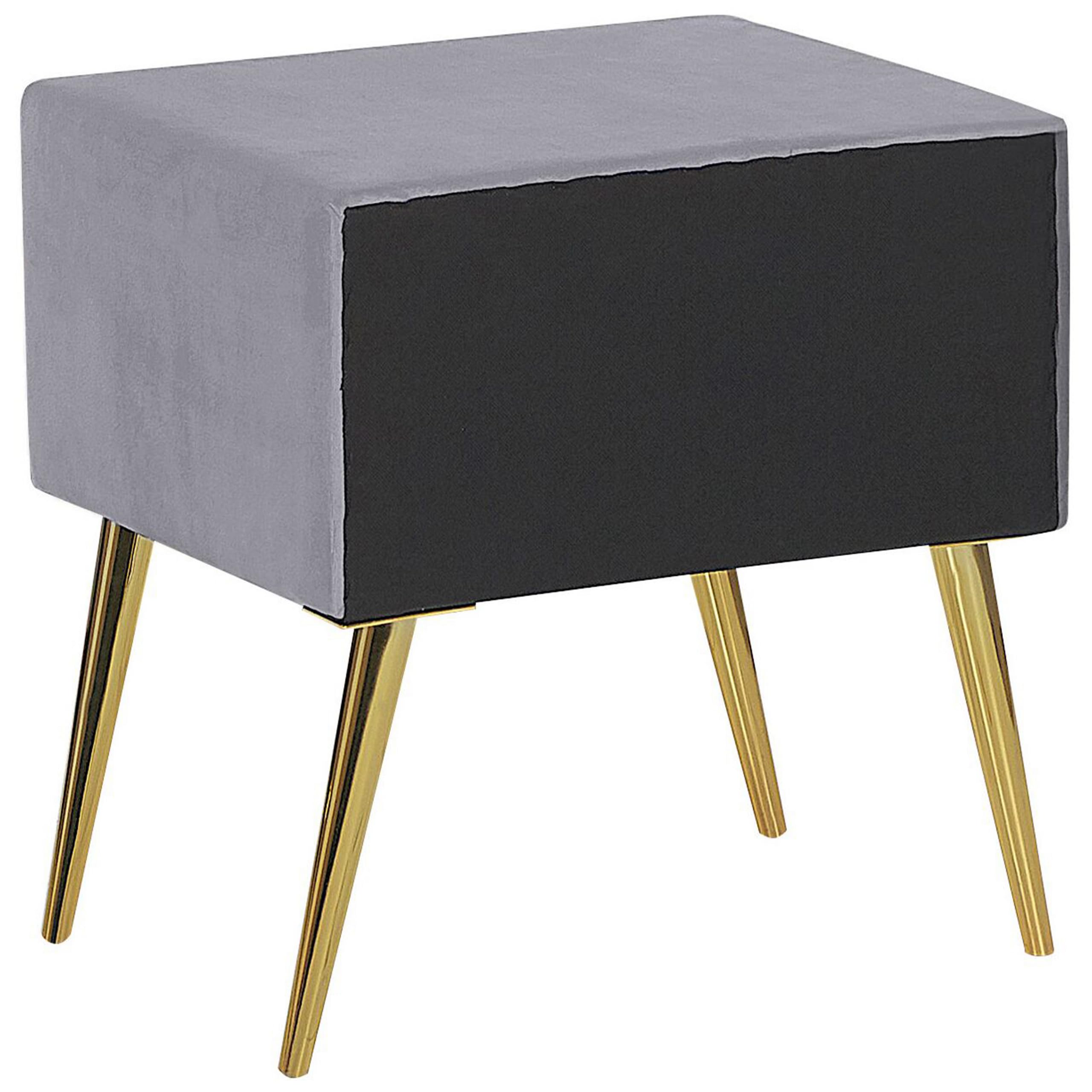 beliani-flayat-nachttisch-grau-samt-gold-schublade image 5