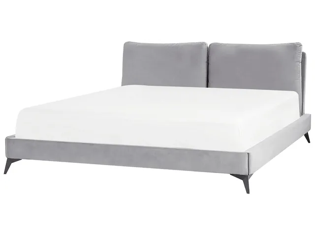 beliani-melle-polsterbett-180x200-cm-grau-samt image 1