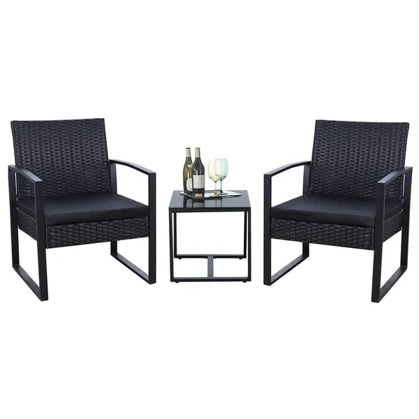 homall-patio-furniture-bistro-set-rattan-3-teilig-mit-glastisch image 1