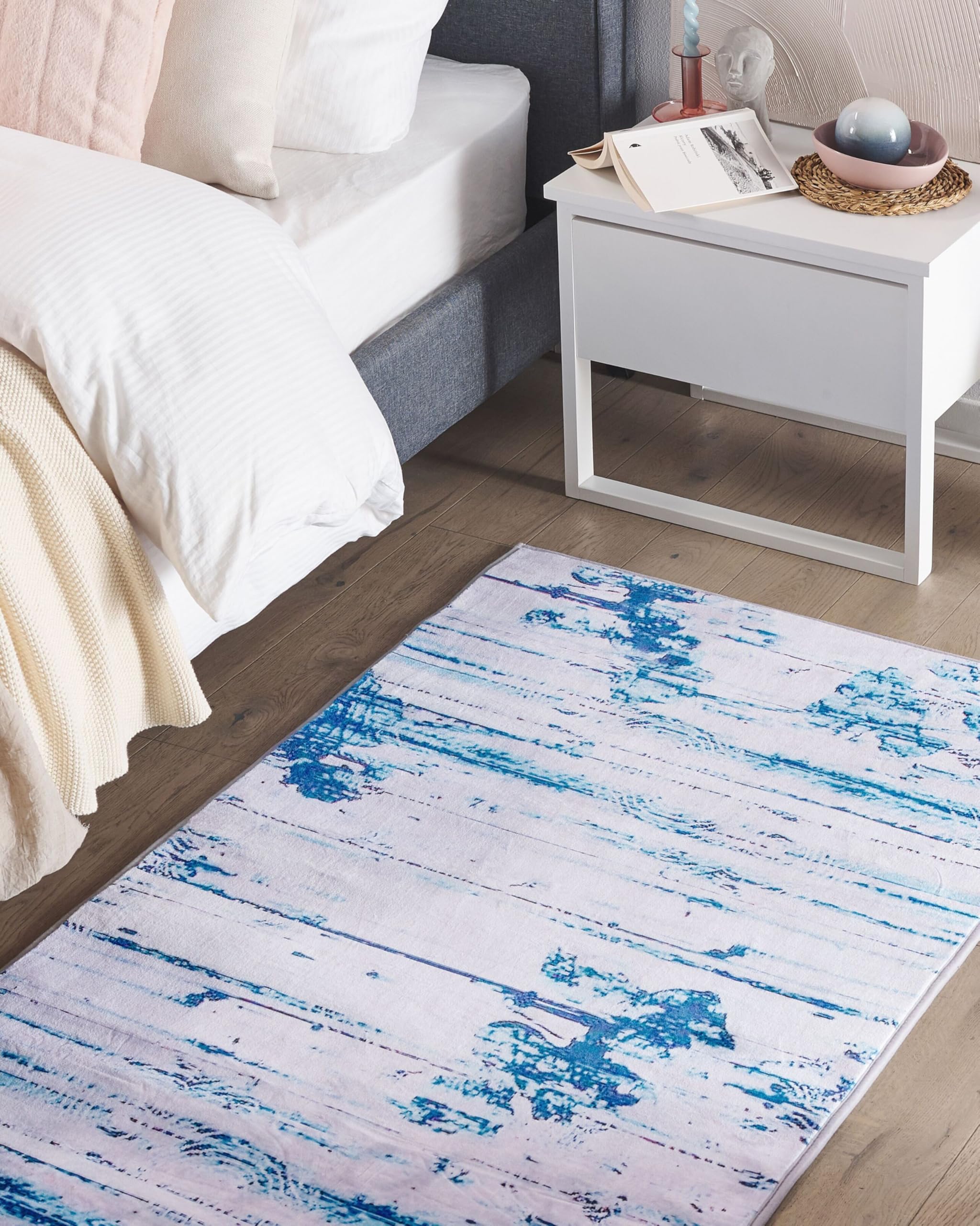 beliani-burdur-teppich-blau-80x150-cm-kurzflor image 2