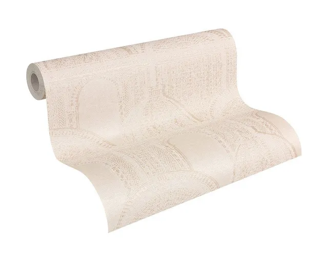 architects-paper-piazza-96110-2-vliestapete-creme-metallic image 1