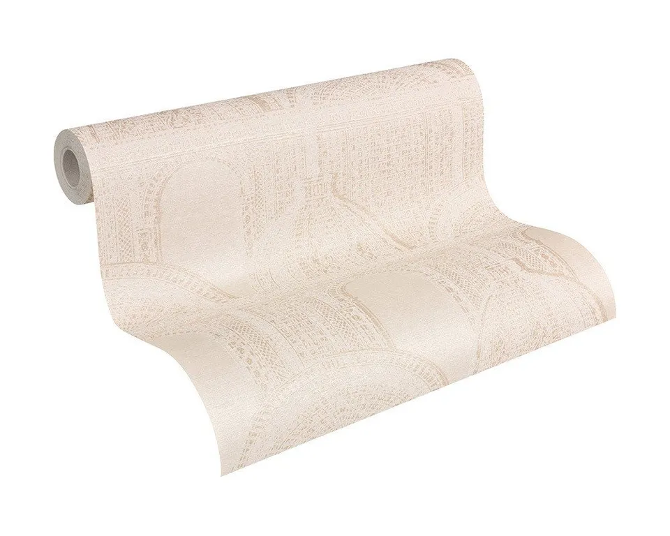architects-paper-piazza-96110-2-vliestapete-creme-metallic image 1