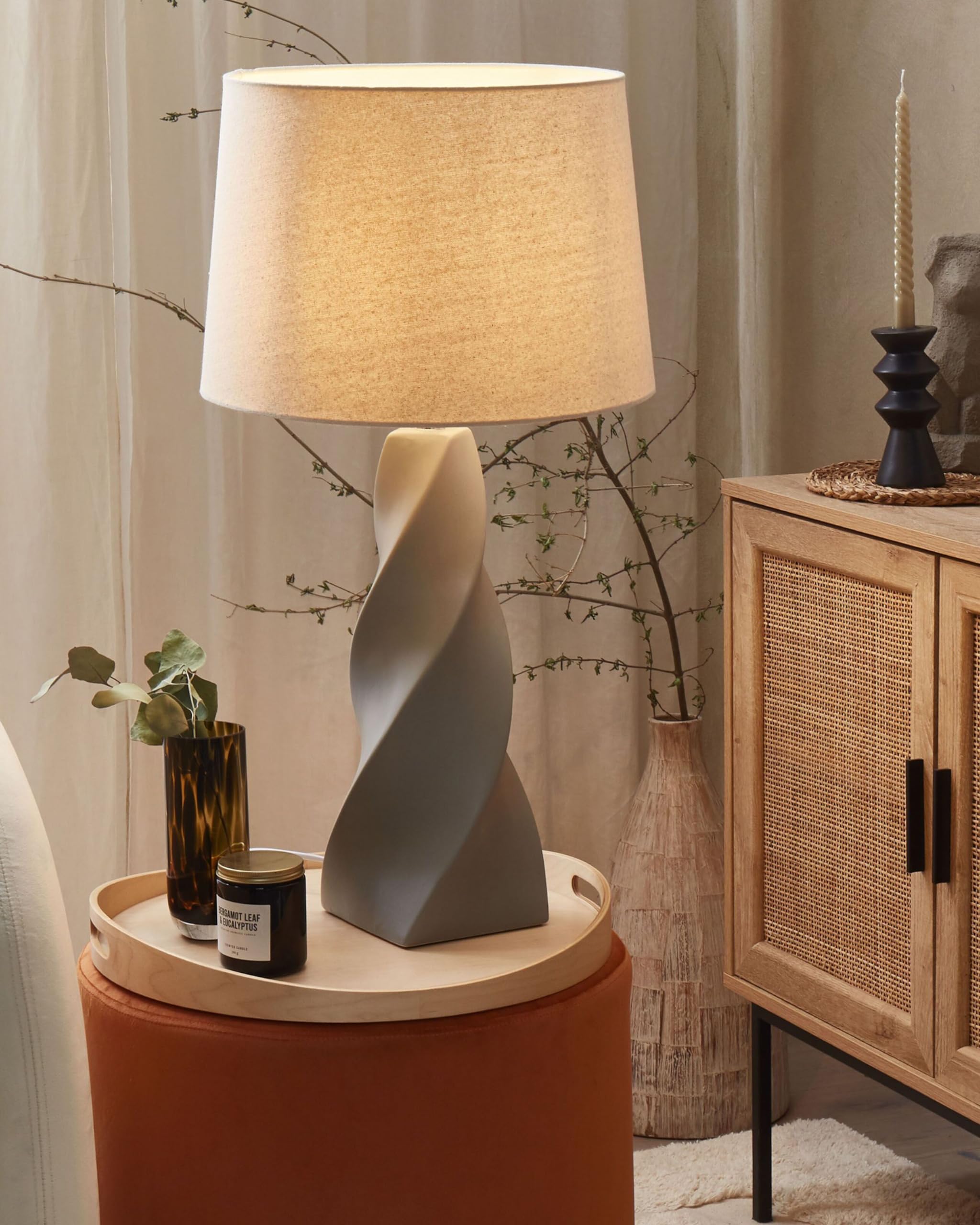 beliani-belaya-tischlampe-keramik-grau-71-cm-juteschirm image 2
