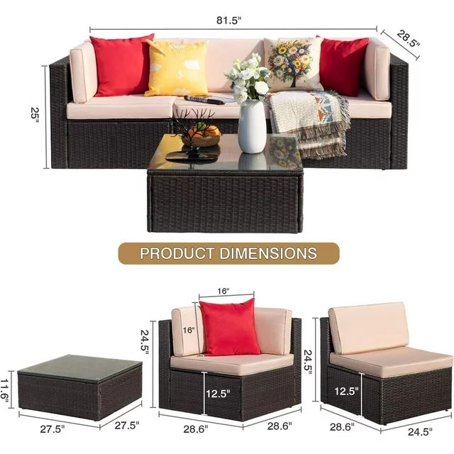homall-patio-furniture-4-teilige-rattan-lounge-beige image 7