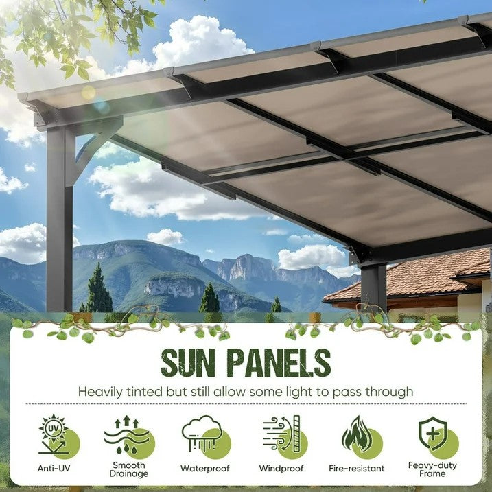 homall-patio-furniture-wand-pavillon-3x3-m-alu-polycarbonat image 3