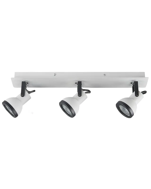 beliani-baro-deckenlampe-3-flammig-wei-schwarz-metall image 1