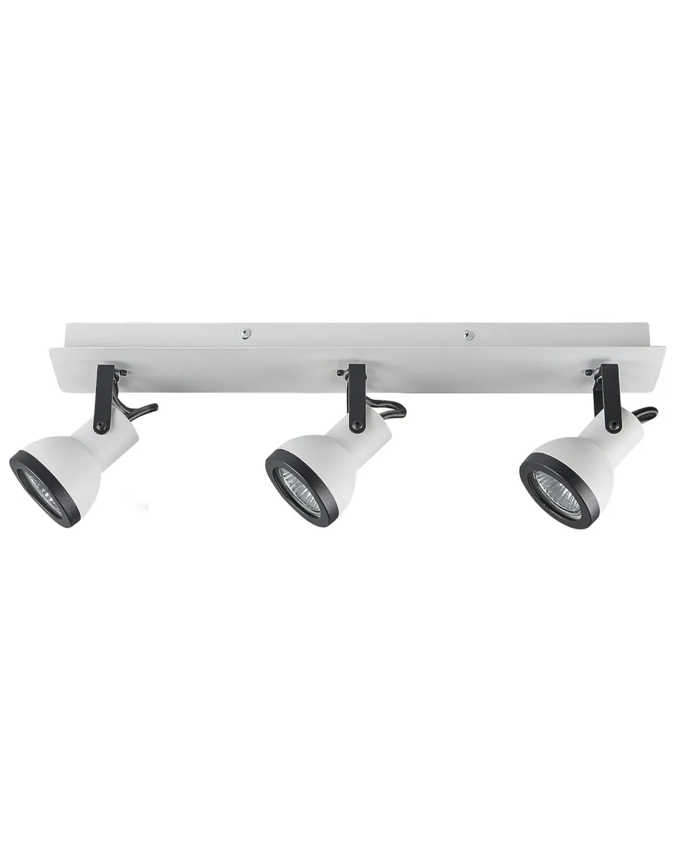 beliani-baro-deckenlampe-3-flammig-wei-schwarz-metall image 1