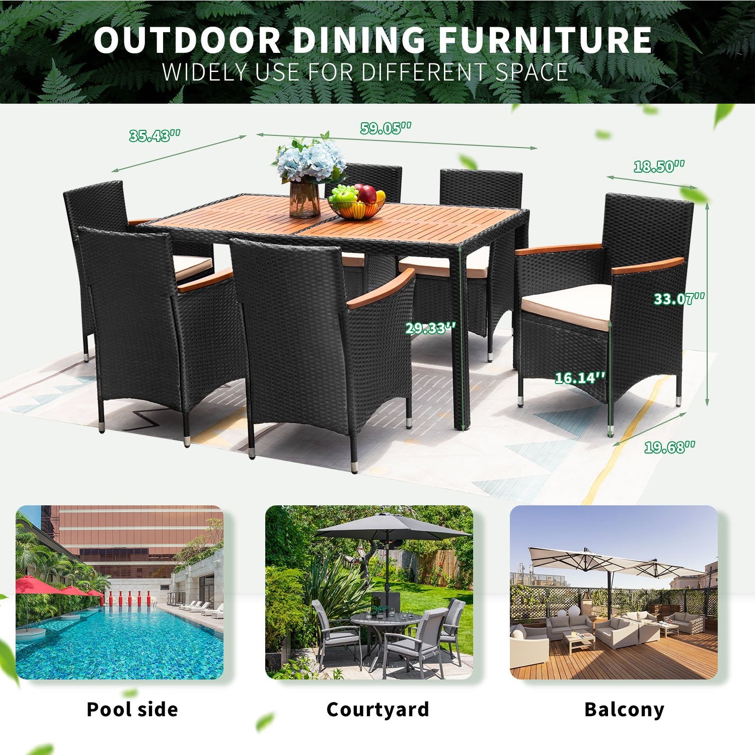 homall-patio-furniture-set-7-teilig-akazie-rattan-braun-beige image 6