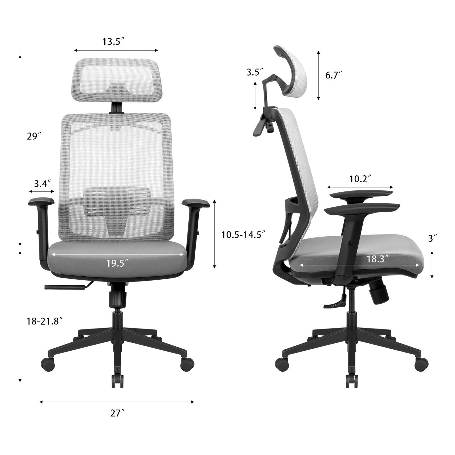 homall-office-mesh-chair-b-rostuhl-schwarz-ergonomisch-kopfst-tze image 7