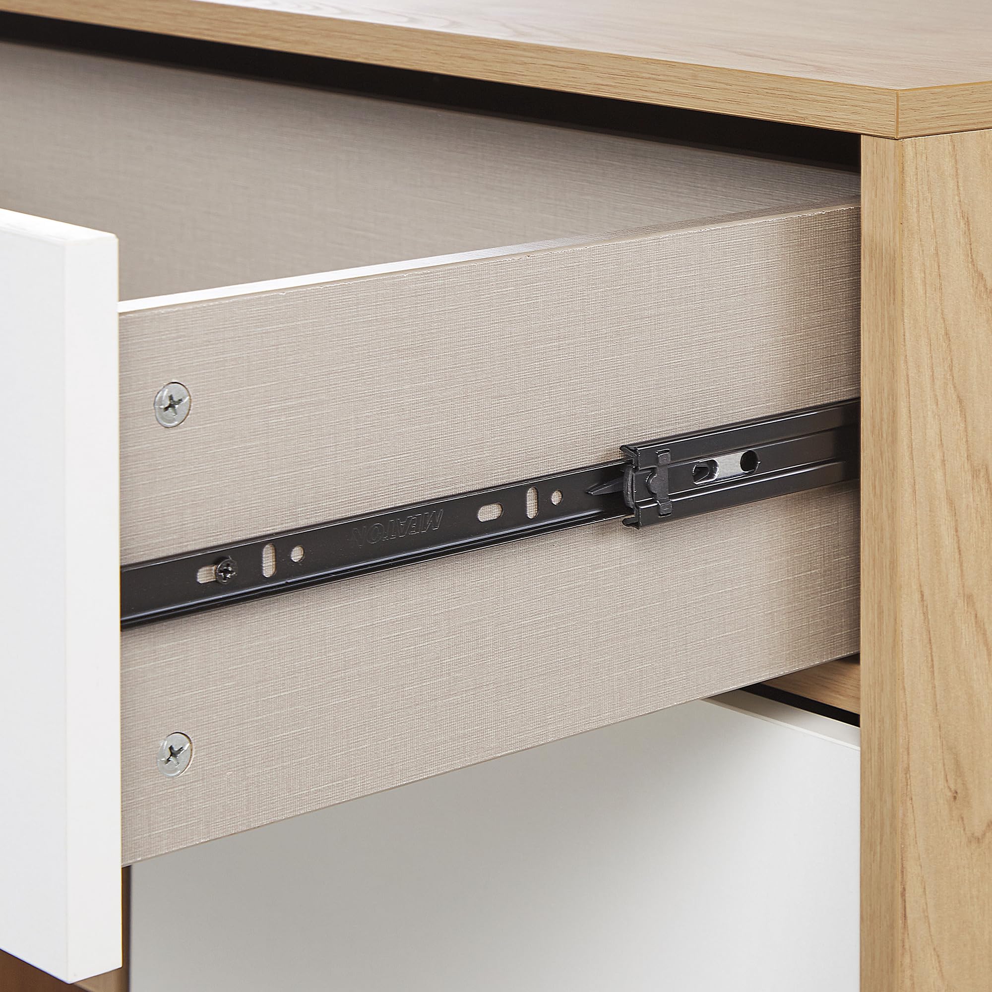 beliani-itaca-sideboard-kommode-wei-eiche-2-t-ren-schublade image 6