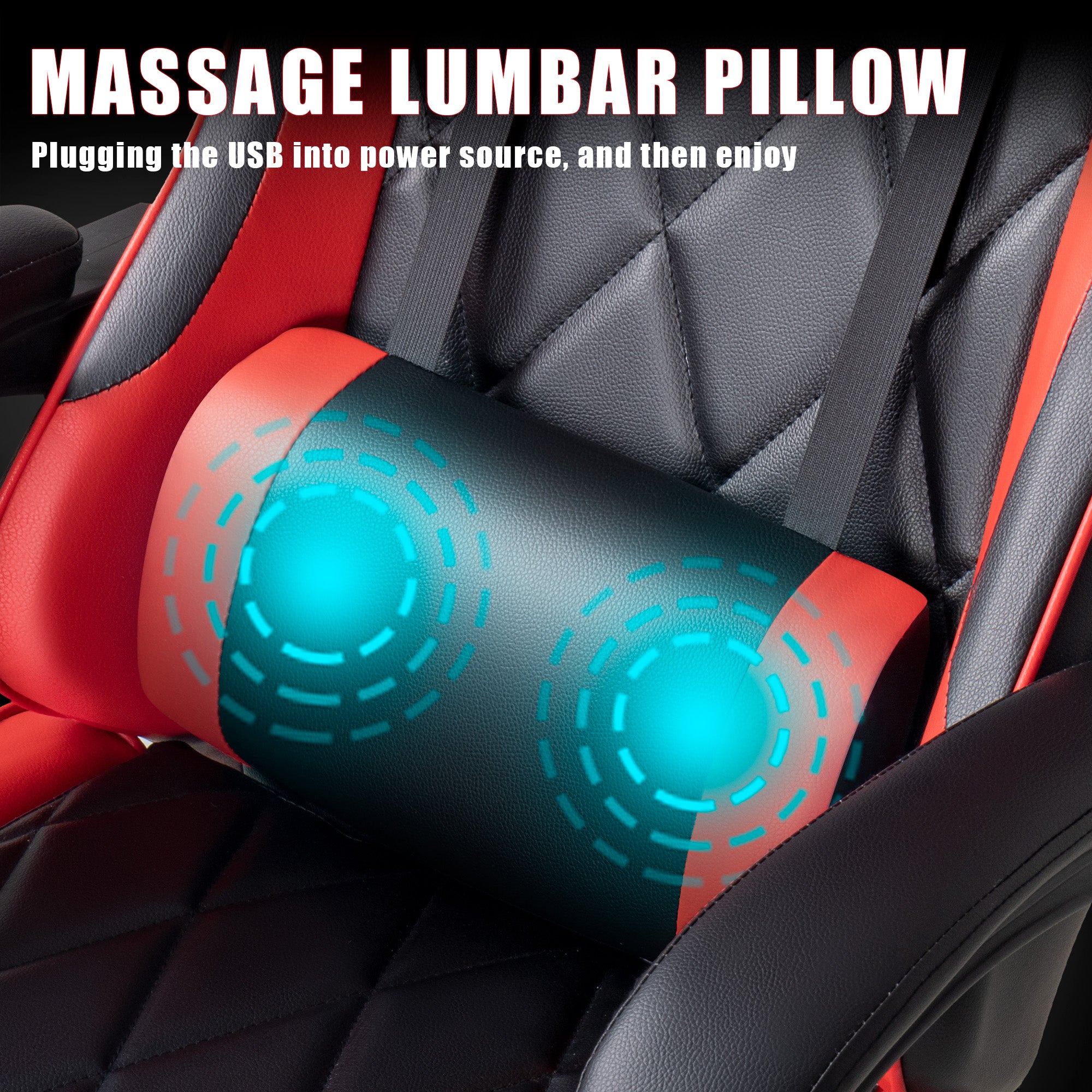 homall-gaming-chair-gamer-stuhl-rot-kunstleder-massage image 7