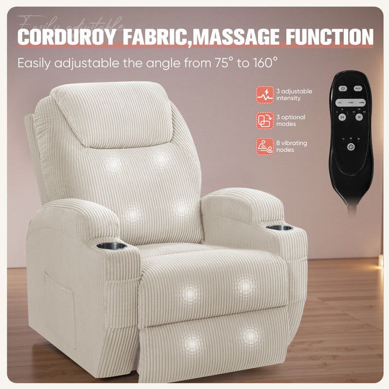 homall-recliner-chair-massagesessel-cord-beige-aufstehhilfe image 4