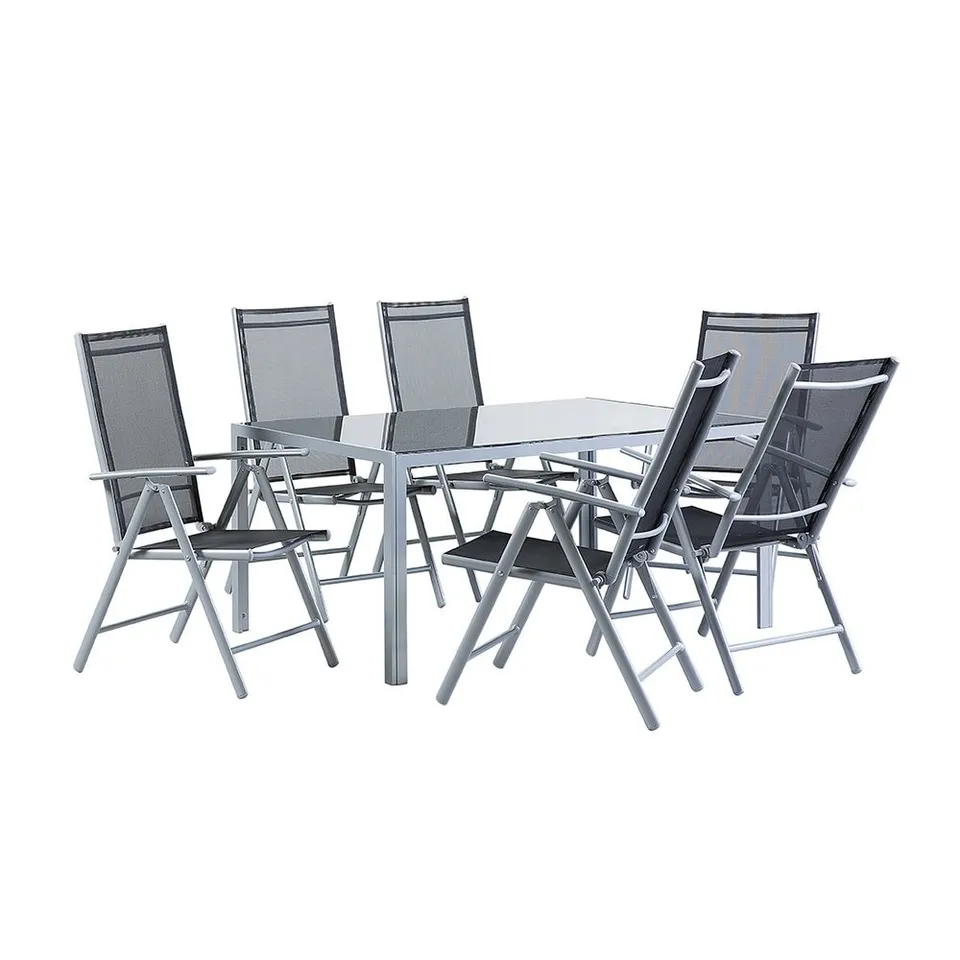 beliani-catania-gartenset-160-cm-6-st-hle-schwarz-glas image 1