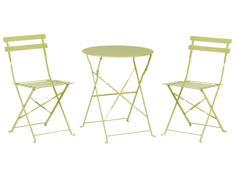 beliani-fiori-bistroset-metall-limettengr-n-3-teilig-klappbar image 1