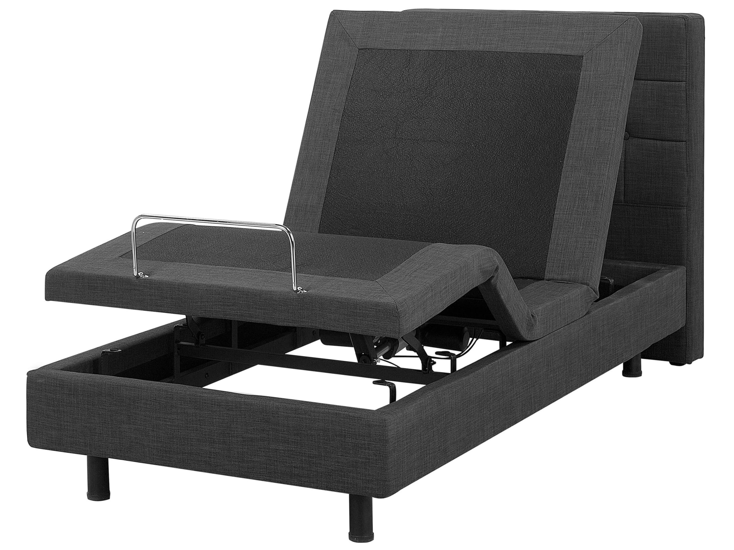 beliani-duke-polsterbett-90x200-elektrisch-dunkelgrau-verstellbar image 1