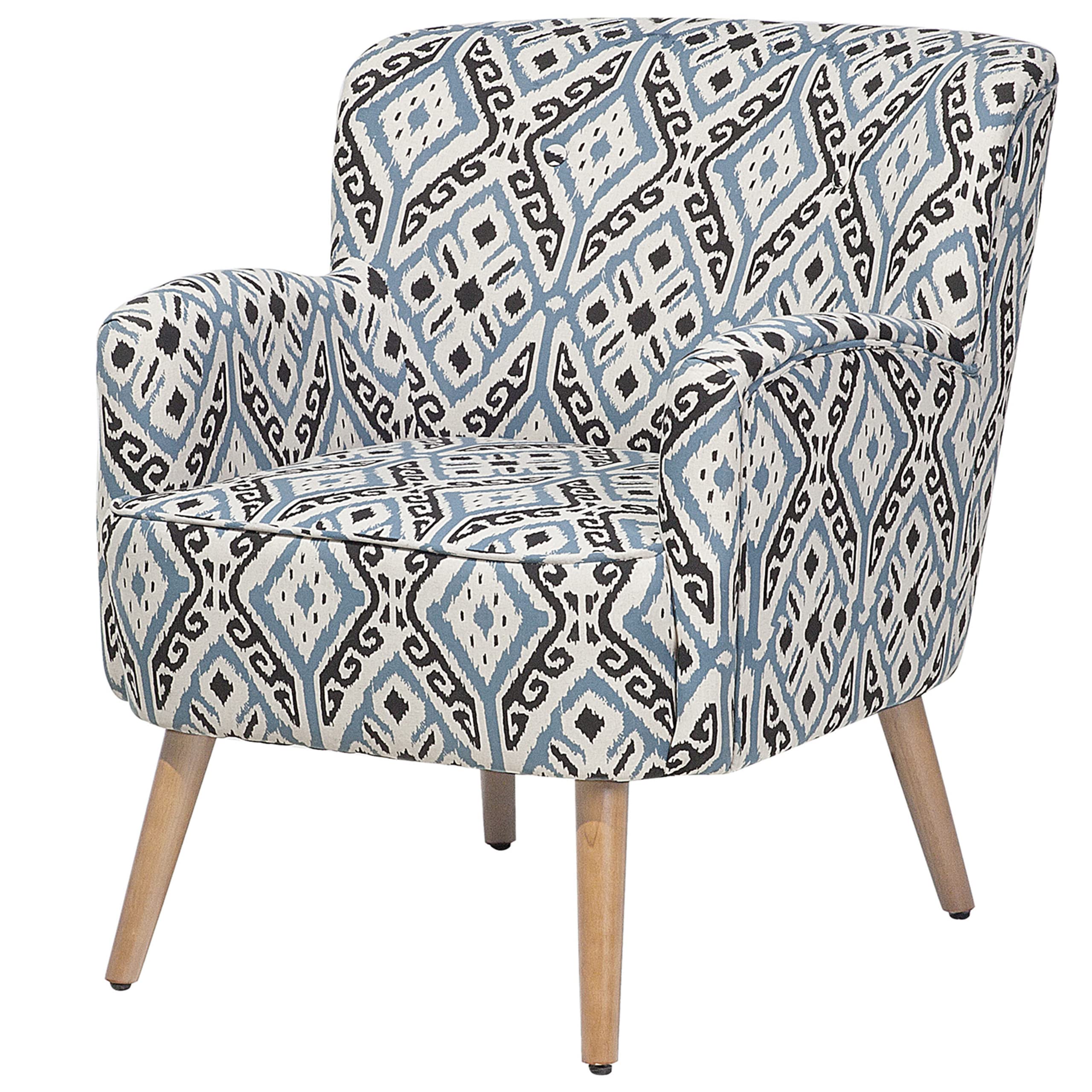 beliani-tumba-sessel-mit-hocker-blau-orientalisch image 4
