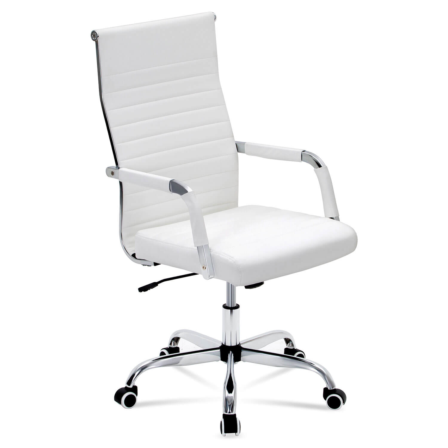 homall-office-leather-chair-b-rostuhl-kunstleder-schwarz image 1