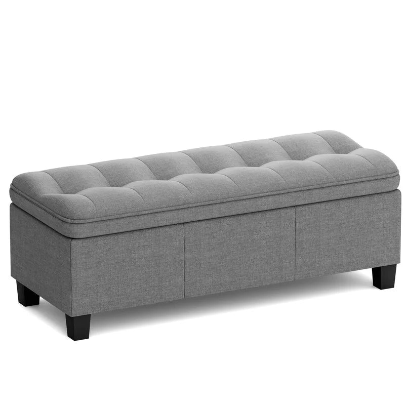 homall-sofa-sitzbank-dunkelgrau-leinen-mit-stauraum-120cm image 2