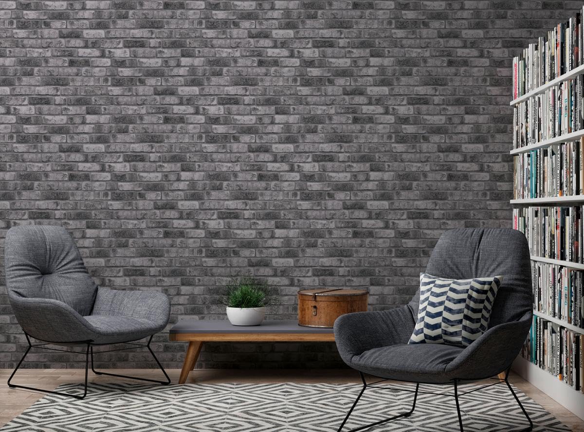 a-s-cr-ation-bricks-stones-vliestapete-dunkelgrau-stein image 3
