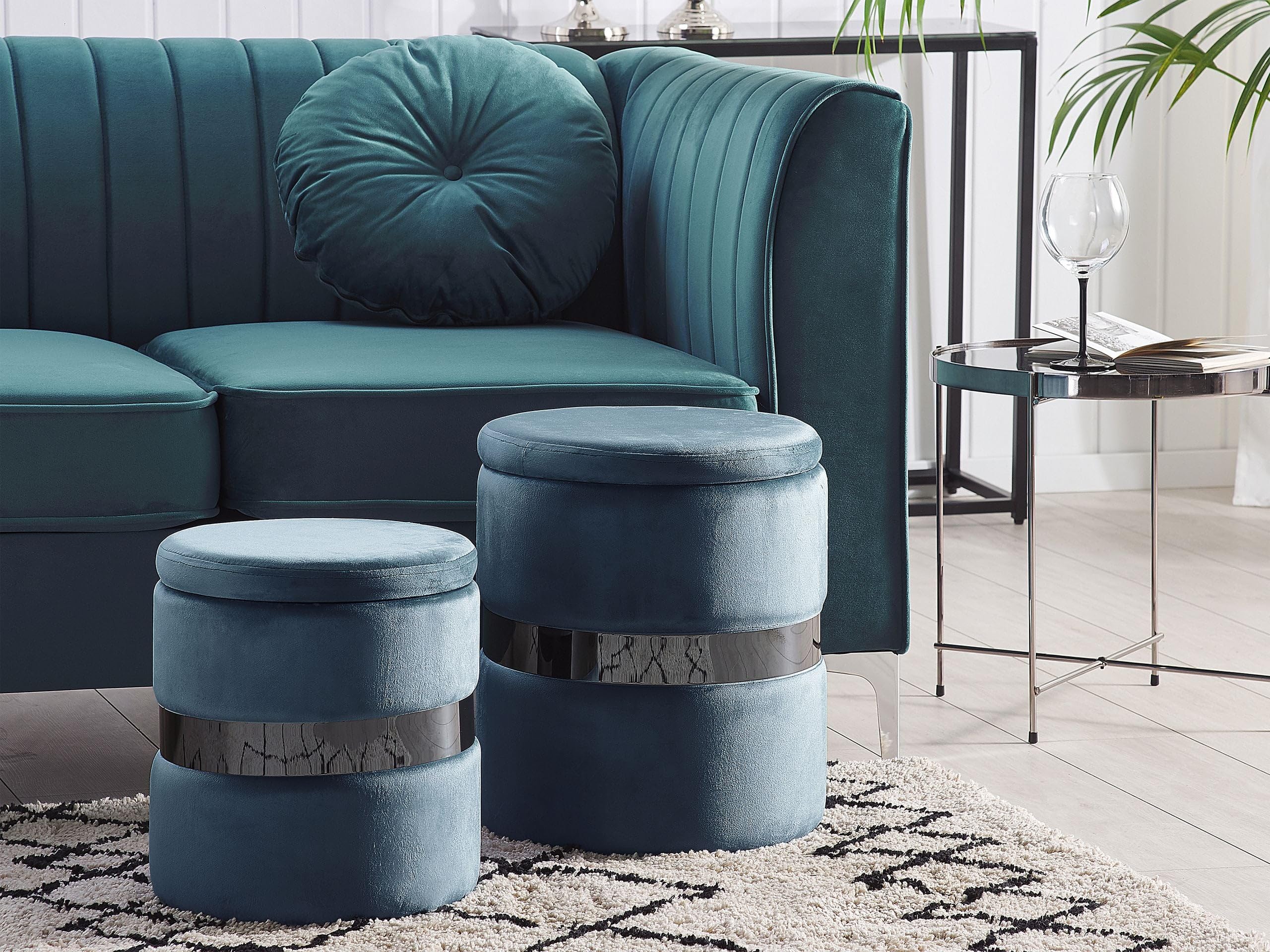 beliani-doris-pouf-samt-blau-2er-set-mit-stauraum image 2