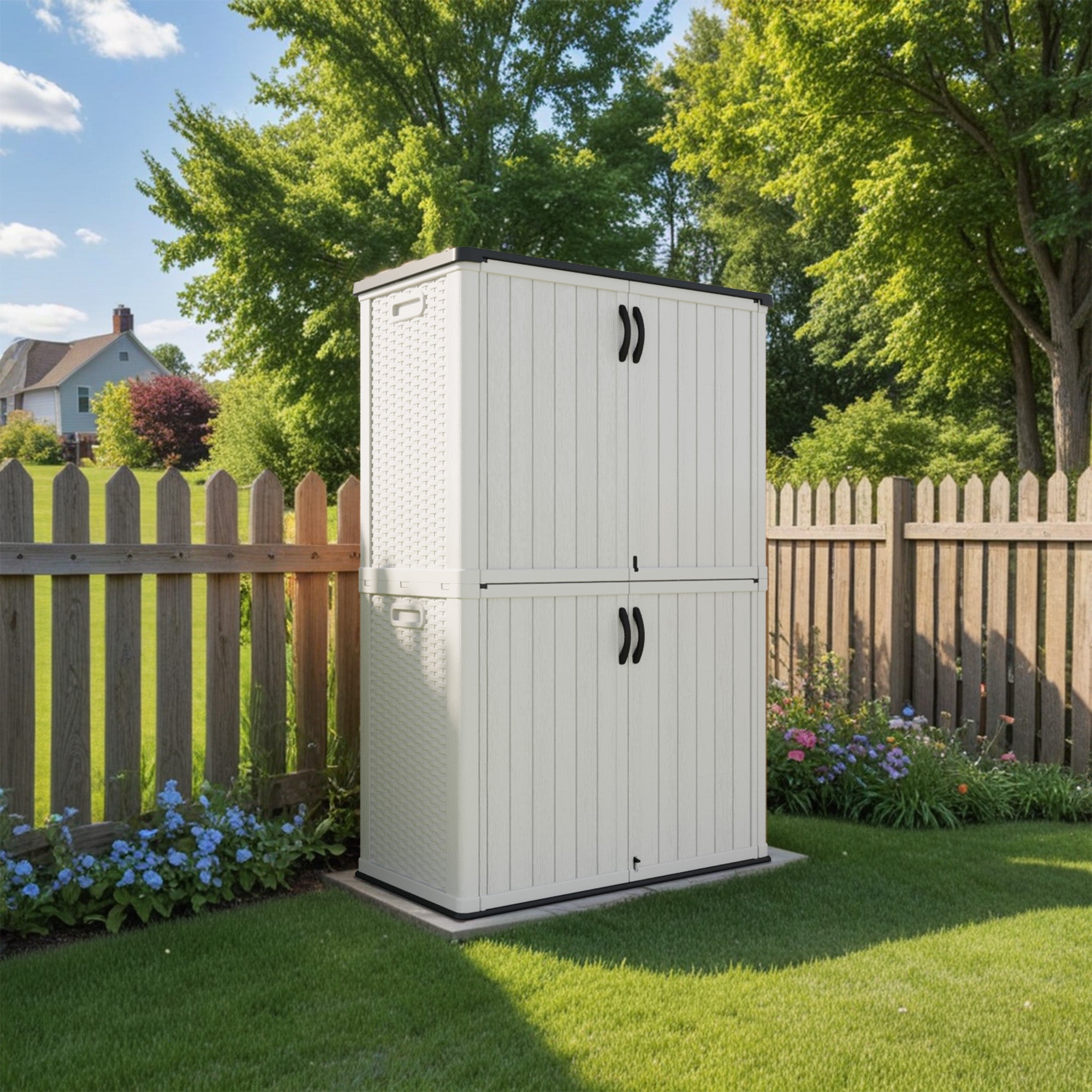 homall-metal-shed-ger-teschuppen-wei-50-cu-ft-wasserdicht image 2