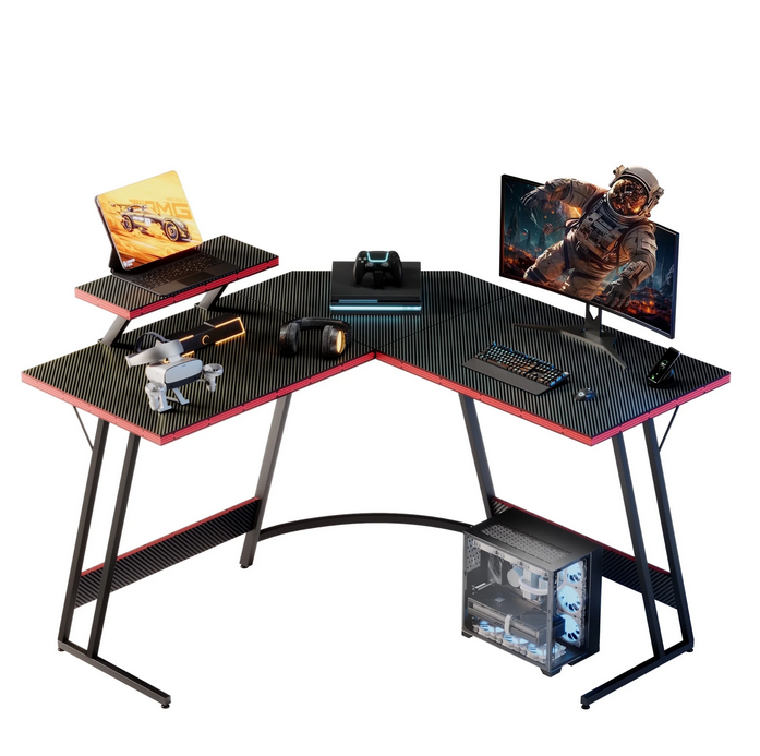 homall-gaming-desk-eckschreibtisch-schwarz-51-2-zoll-led image 2