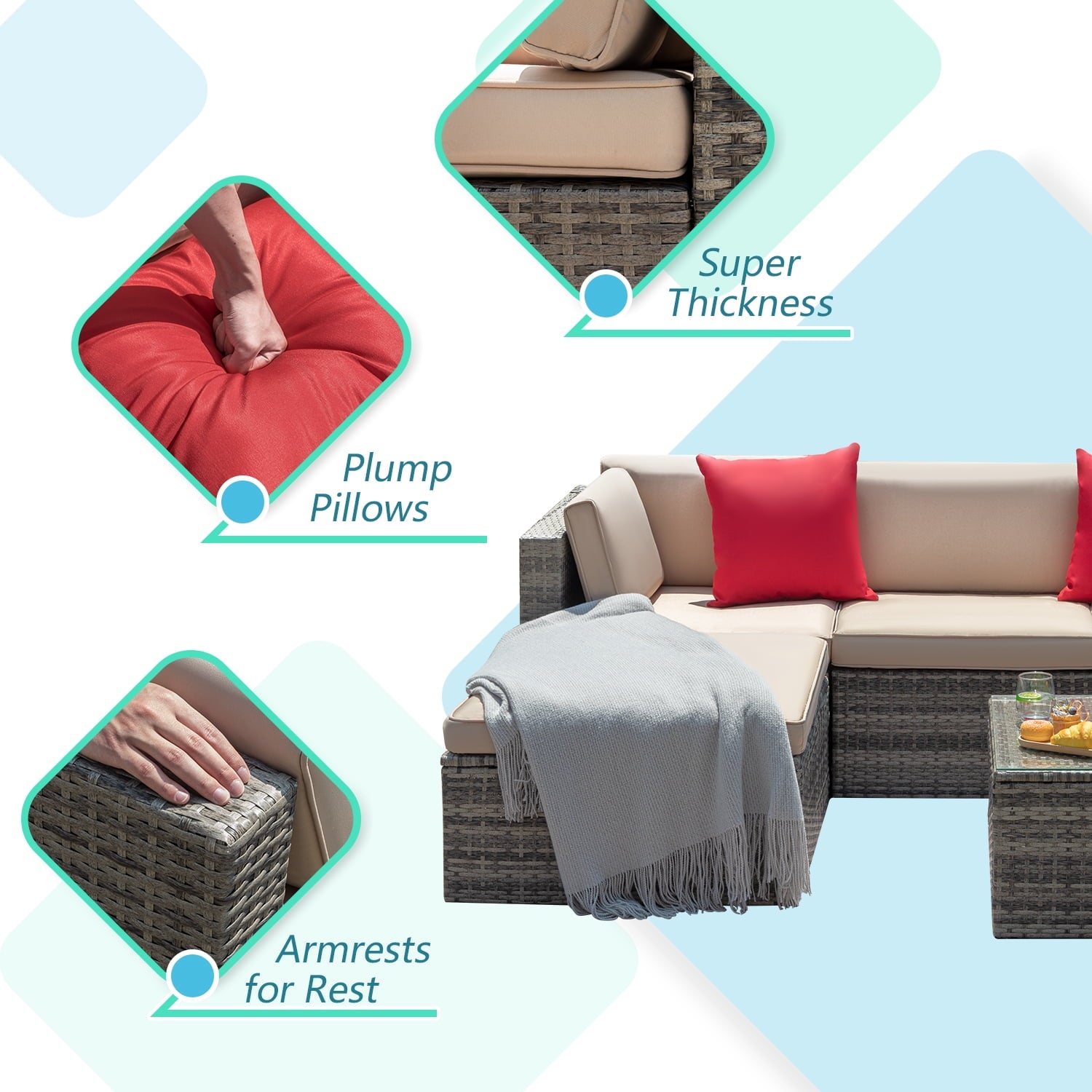 homall-patio-furniture-gartenlounge-5-teilig-grau-mit-glastisch image 4