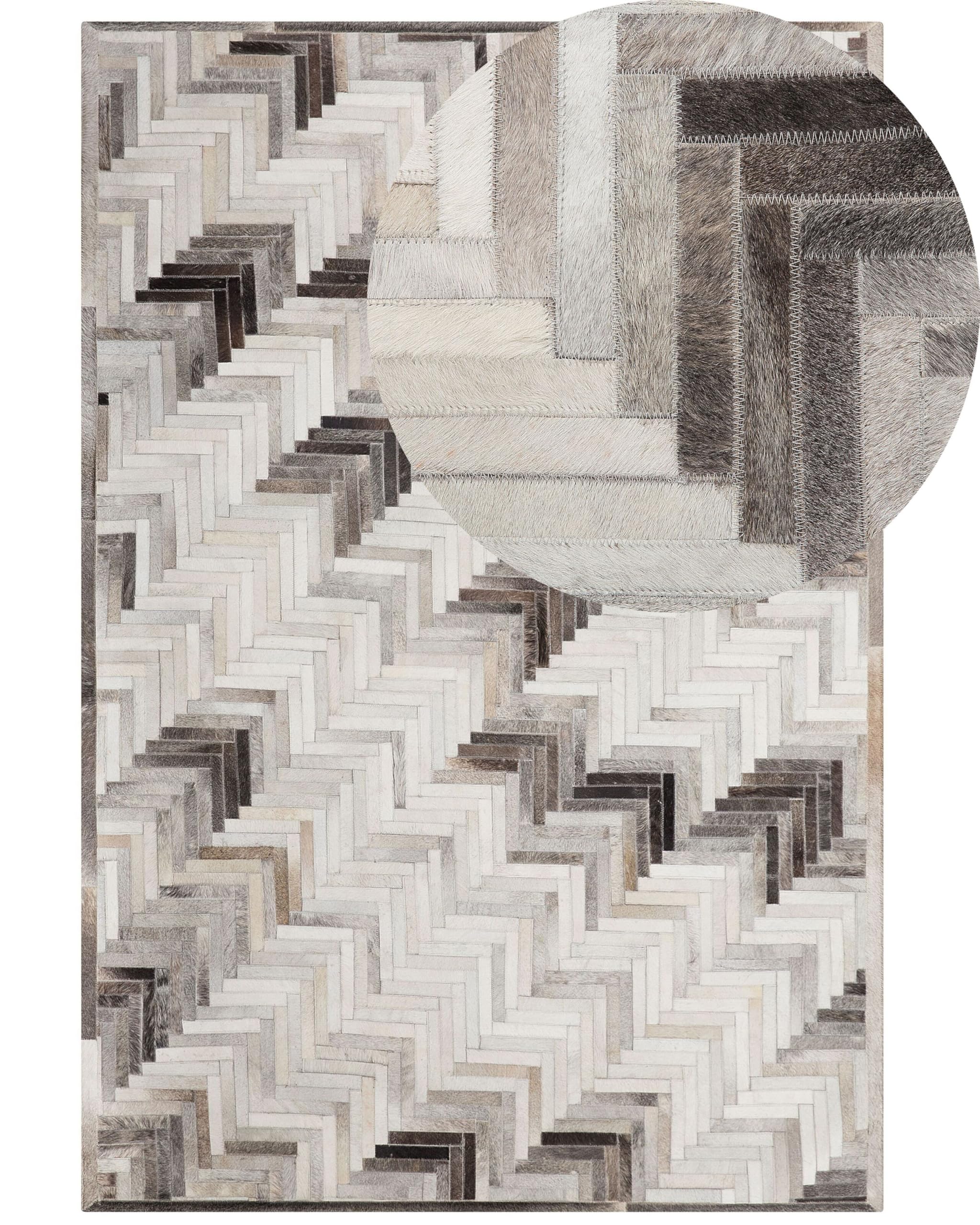 beliani-arsuz-teppich-140-x-200-cm-grau-leder image 1