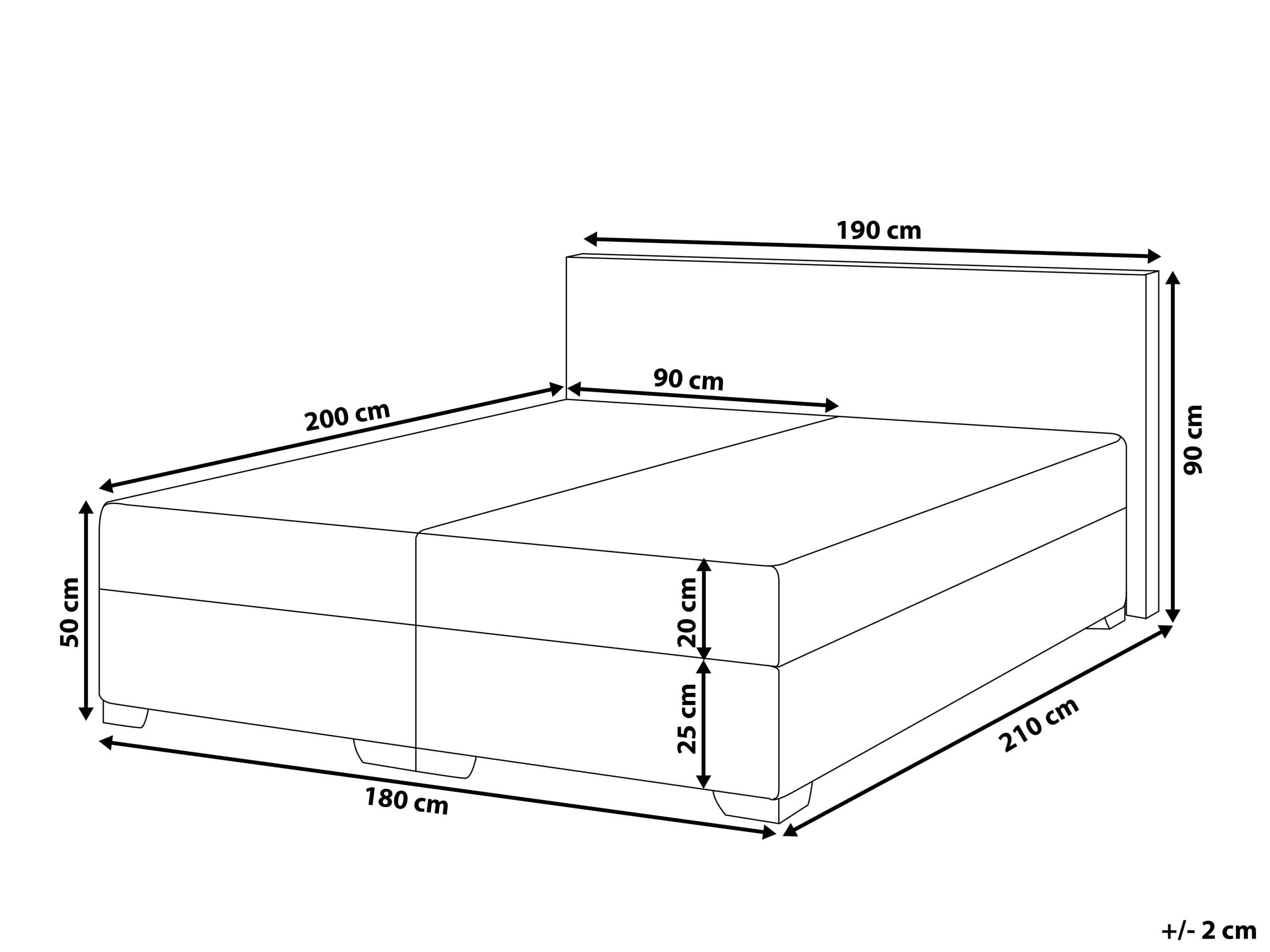 beliani-president-boxspringbett-180x200-schwarz-leinenoptik-mit-stauraum image 3