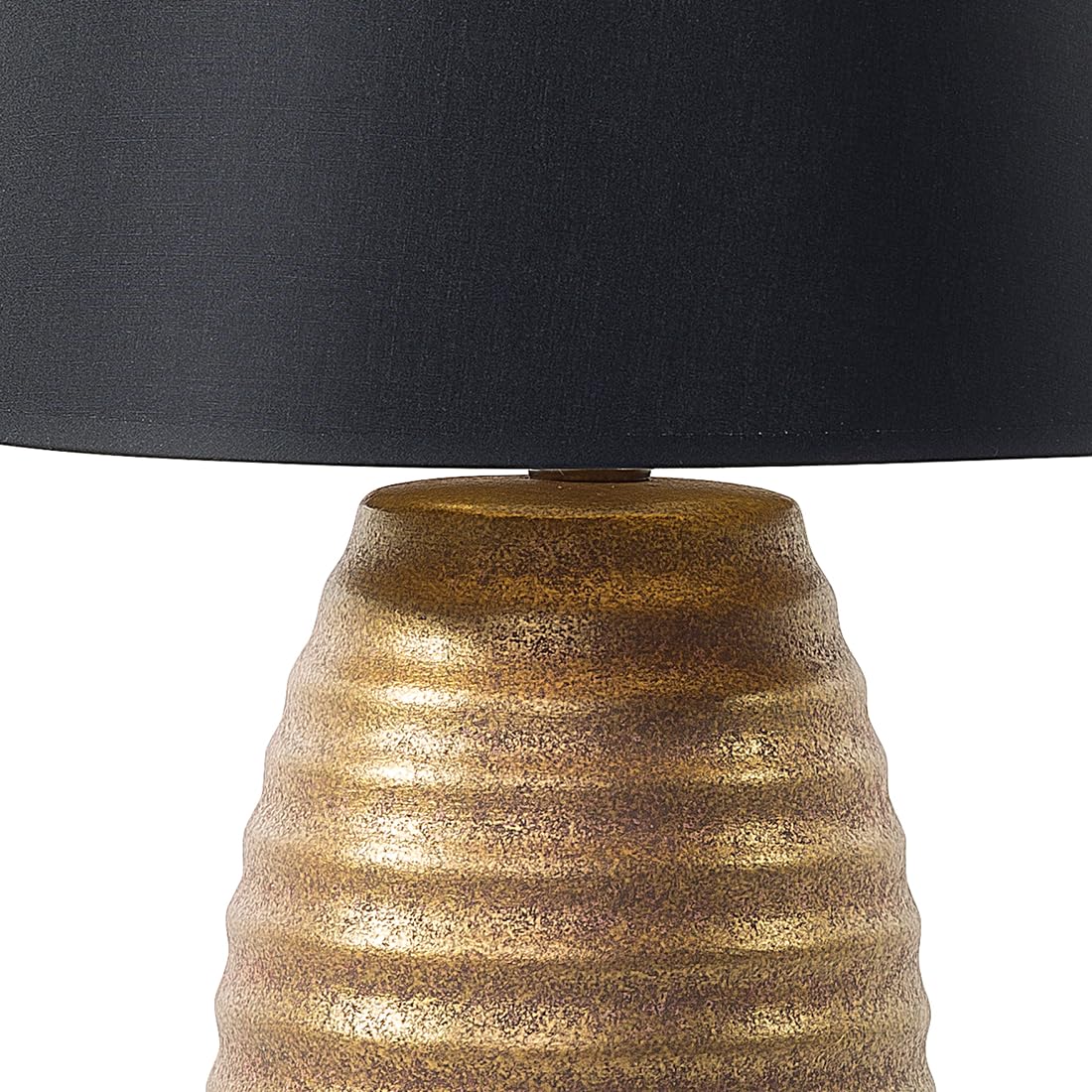 beliani-erbo-tischlampe-gold-schwarz-porzellan-stoff image 4